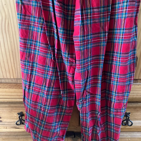 Women Family PJs red green plaid flannel 2 piece pajamas size 2X - Picture 8 of 11